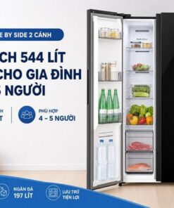 Alternative view of Tủ lạnh Hisense Inverter 544 lít Side By Side RS708N4EBU