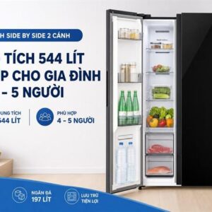 Alternative view of Tủ lạnh Hisense Inverter 544 lít Side By Side RS708N4EBU