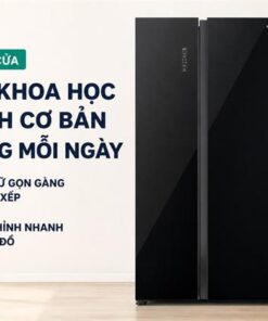 Tủ lạnh Hisense Inverter 544 lít Side By Side RS708N4EBU