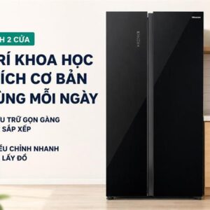 Tủ lạnh Hisense Inverter 544 lít Side By Side RS708N4EBU