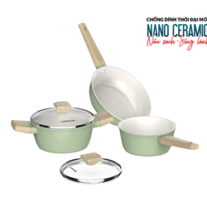 BỘ NỒI PHỦ SỨ NANO ĐÁY TỪ SUNHOUSE HEALTHY SHG7979MT3