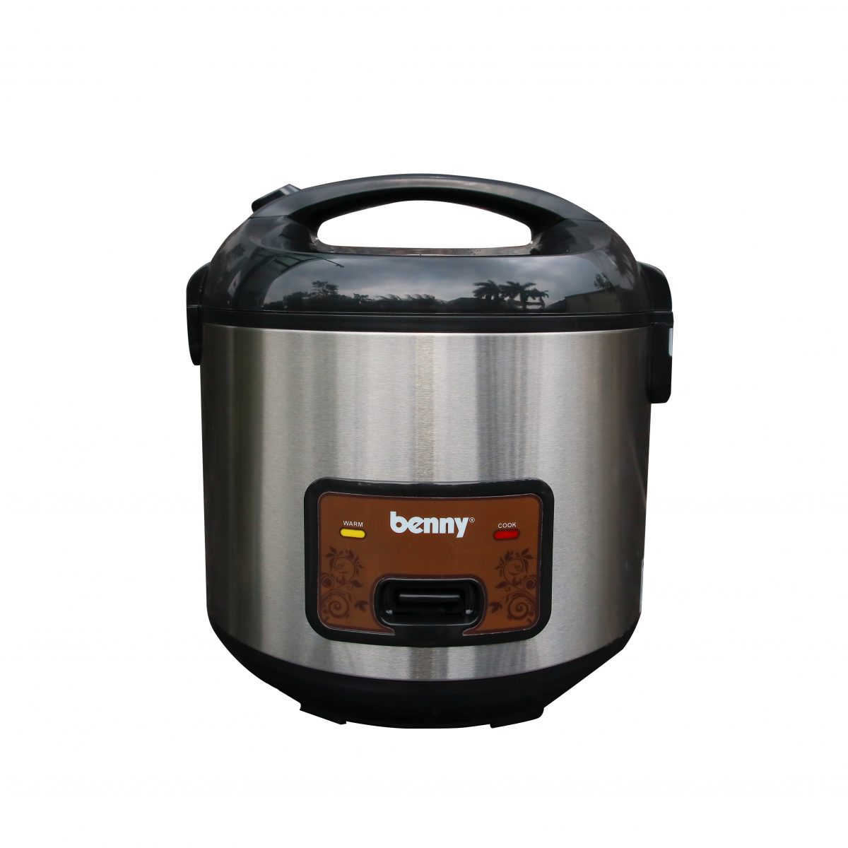 Nồi Cơm Điện Benny BR-30SV, Inox/Black, 1200W, 3 Lít