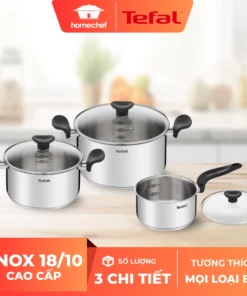 Bộ nồi inox 3 chi tiết Tefal Primary 16-20-24cm E3086S74