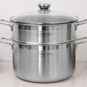 Bộ nồi xửng inox nắp kính 28 cm Fivestar HT Cook HTNX28001
