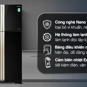 Tủ lạnh Hitachi Inverter 509 lít Multi Door R-FW650PGV8 GBK