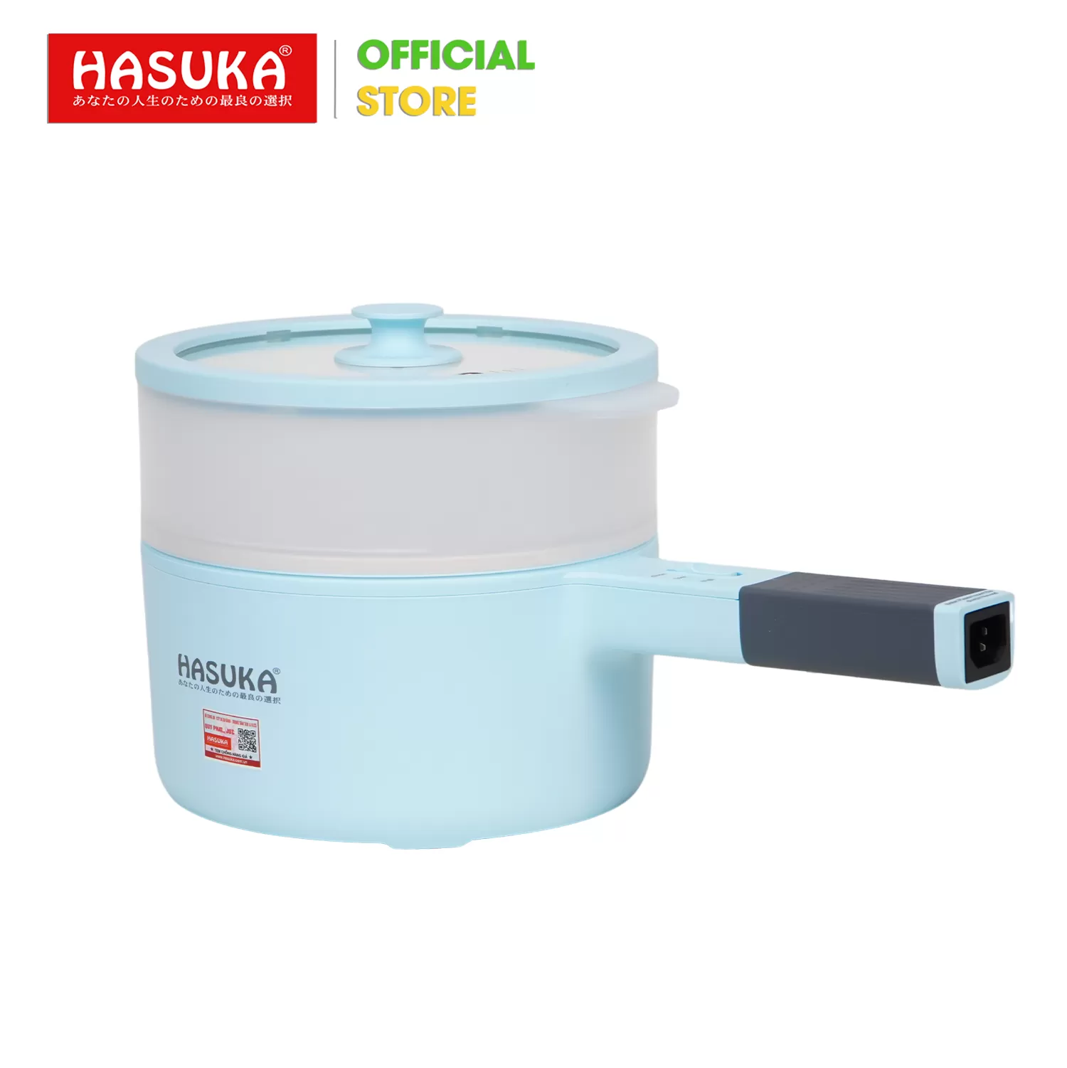 NỒI LẨU ĐIỆN MINI ĐA NĂNG HASUKA HSK-555 (Xanh)