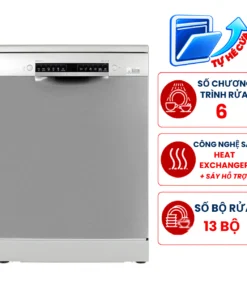 Máy rửa bát Bosch SMS4ECI26E seri 4, 13 bộ độc lập, tự động mở cửa, nhập Đức