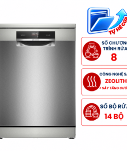 Máy rửa bát Bosch SMS8YCI03E Seri 8, 14 bộ độc lập sấy Zeolith, hé cửa nhập Đức