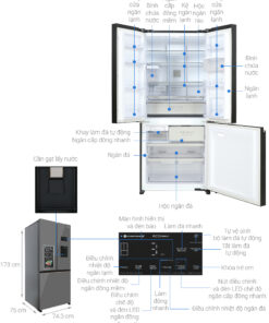Alternative view of Tủ lạnh Panasonic NR-CW530XMMV Inverter 495 lít