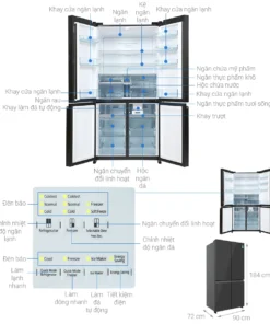 Alternative view of Tủ lạnh Hitachi R-WB640PGV1(GMG) Inverter 569 lít